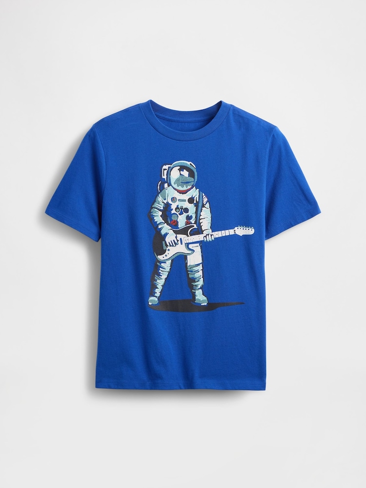 Gap Blue Graphic T-Shirt (4-13yrs) (4-13yrs) - Image 1 of 2
