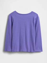 Morado - Gap Logo Crew Neck Long Sleeve T-Shirt (6mths-5yrs) (6mths-5yrs) - Imagen 2 de 3