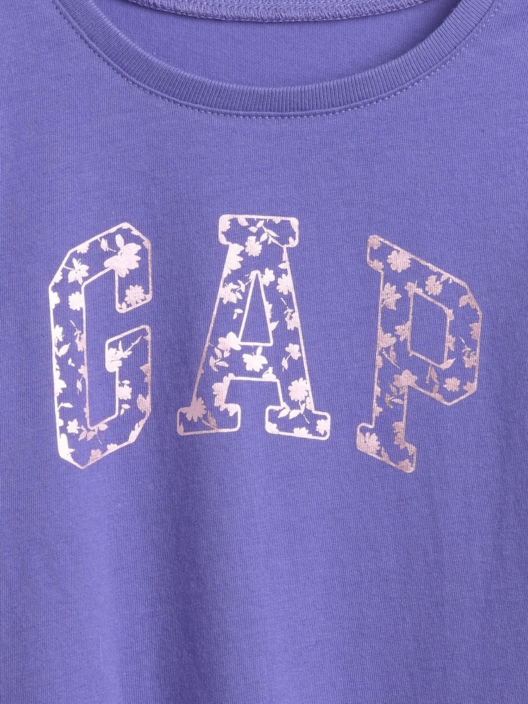 Morado - Gap Logo Crew Neck Long Sleeve T-Shirt (6mths-5yrs) (6mths-5yrs) - Imagen 3 de 3