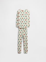 Gap Cream Cotton X-Mas Tree Pyjamas Set (6mths-5yrs) (6mths-5yrs) - Image 2 of 3