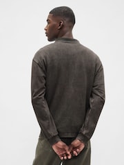 Gap Black Heavyweight Jersey Polo Shirt - Image 2 of 4