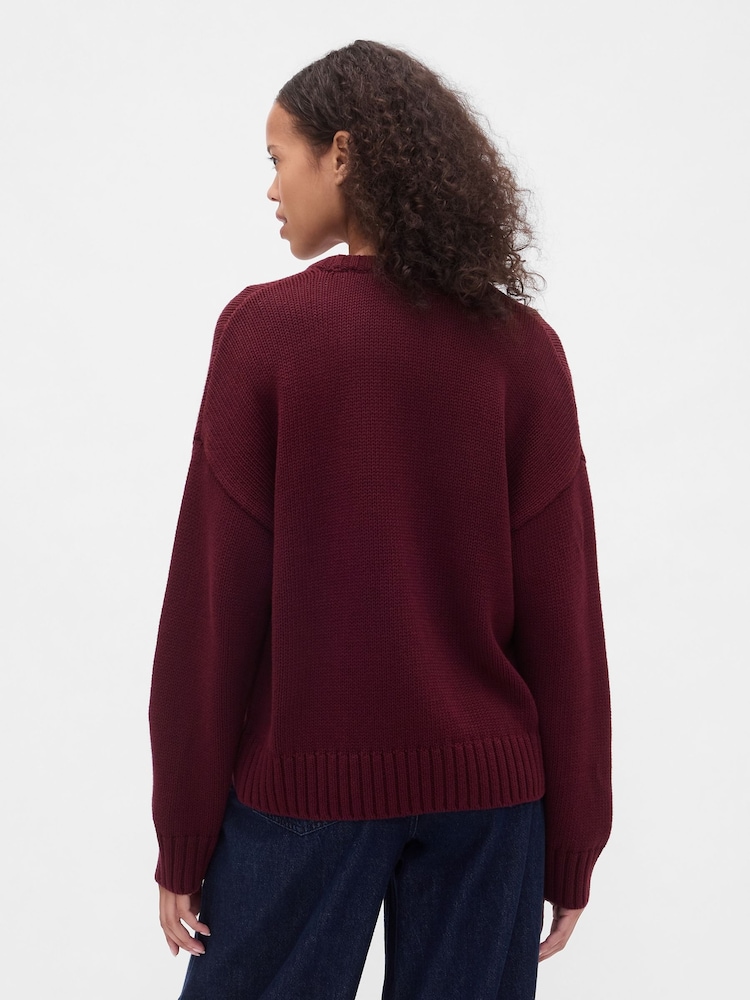 Gap Burgundy Red Relaxed Sweatshirt - Image 2 of 4