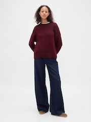 Gap Burgundy Red Relaxed Sweatshirt - Image 3 of 4