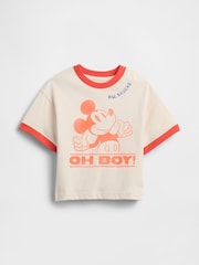 Kremna/rdeča - Gap Disney Graphic Crew Neck T-Shirt (6mths-5yrs) - Slika 1 iz 2