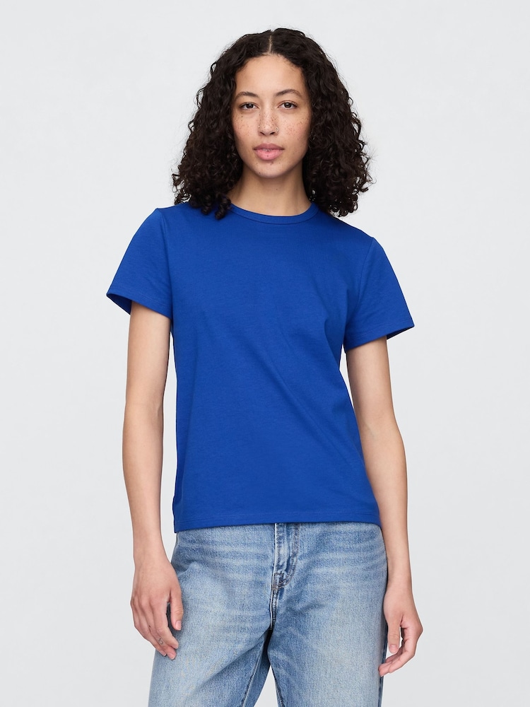 Gap Blue Favourite Crew Neck Short Sleeve T-Shirt - Image 1 of 5