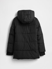 Gap Black Longline Warmest Puffer Jacket (4-13yrs) (4-13yrs) - Image 2 of 3