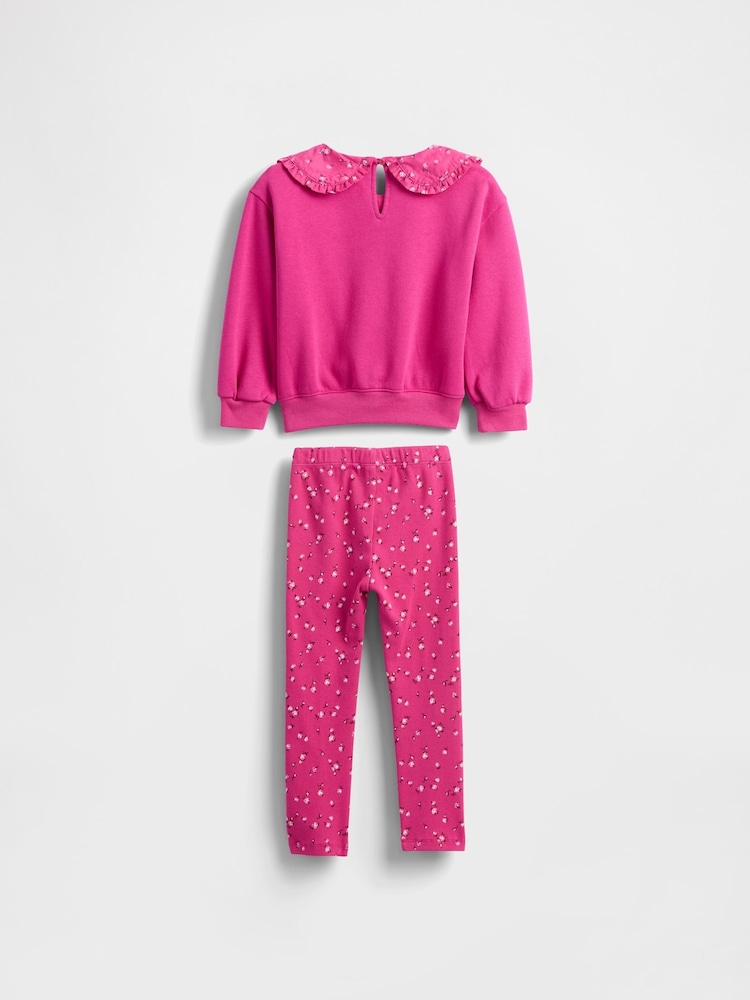 Gap Pink VintageSoft Sweatshirt and Leggings Set (6mths-5yrs) - Image 2 of 2 Gap Pink VintageSoft Sweatshirt and Leggings Set (6mths-5yrs) - Image 2 of 2