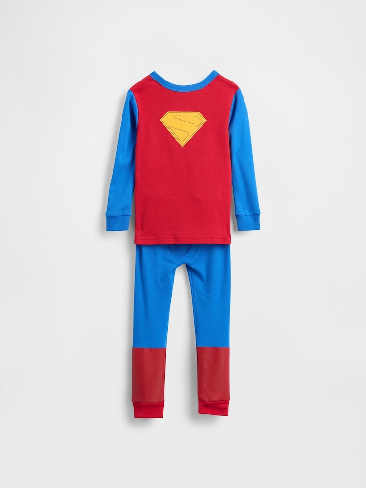 Gap Blue Brushed Cotton Superman Pyjamas Set (6mths-5yrs) (6mths-5yrs) - Image 2 of 2 Gap Blue Brushed Cotton Superman Pyjamas Set (6mths-5yrs) (6mths-5yrs) - Image 2 of 2