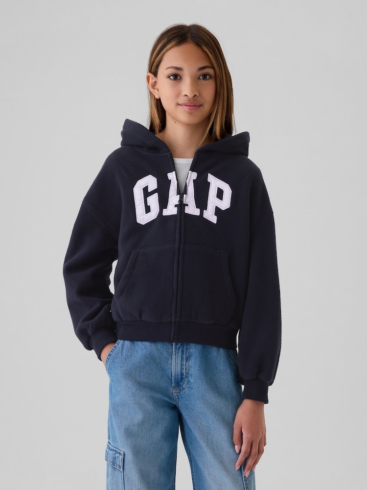 Gap Navy Blue Arch Logo Zip Hoodie (4-13yrs) (4-13yrs) - Image 1 of 4