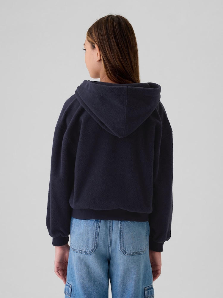 Gap Navy Blue Arch Logo Zip Hoodie (4-13yrs) (4-13yrs) - Image 2 of 4 Gap Navy Blue Arch Logo Zip Hoodie (4-13yrs) (4-13yrs) - Image 2 of 4