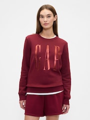 Gap Red Relaxed Logo Crew Neck Jumper - Image 1 of 5