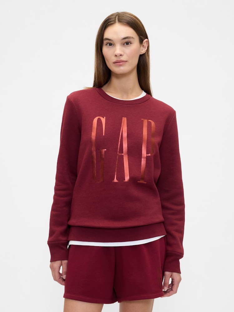 Gap Red Relaxed Logo Crew Neck Jumper - Image 1 of 5