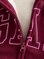 Rød - Gap Sherpafôret Hettegenser med glidelås og logo (4-13år) - Bilde 8 av 8