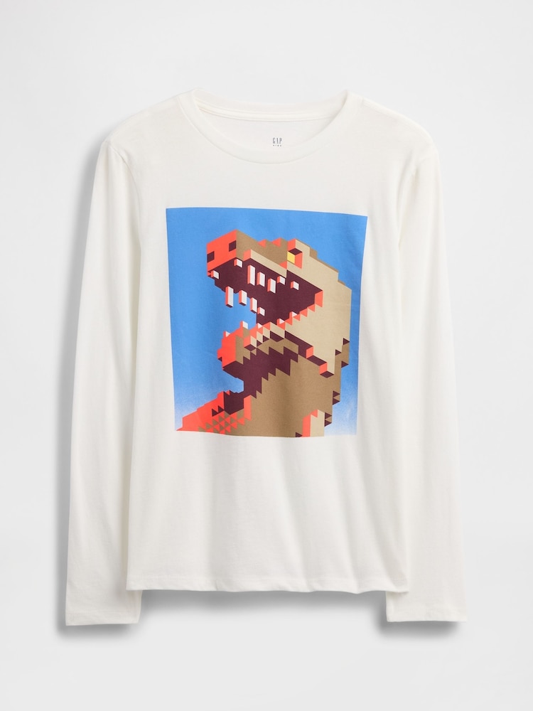 Gap White Graphic T-Shirt (4-13yrs) (4-13yrs) - Image 1 of 3