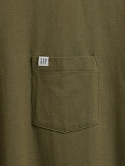 Gap Green Pocket Crew Neck Short Sleeve T-Shirt - Image 4 of 4