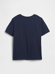 Gap Navy Logo Short Sleeve Crew Neck T-Shirt (6mths-5yrs) (6mths-5yrs) - Image 2 of 3