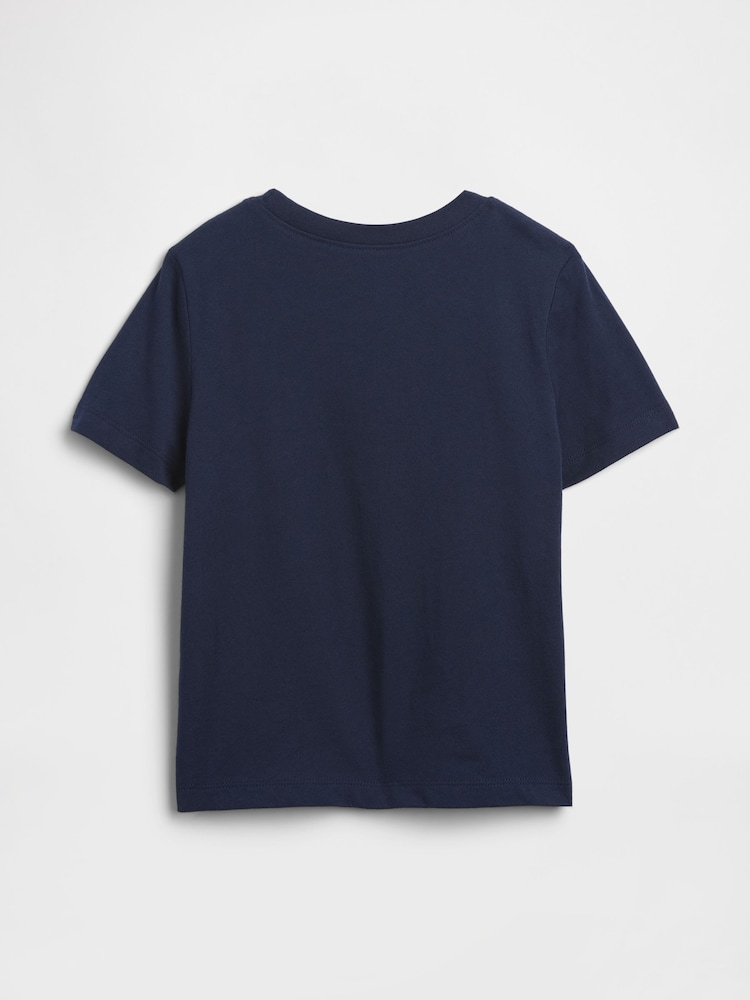 Gap Navy Logo Short Sleeve Crew Neck T-Shirt (6mths-5yrs) (6mths-5yrs) - Image 2 of 3