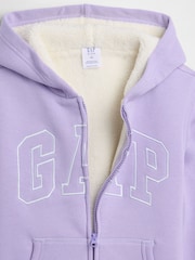 Gap Purple Logo Sherpa Hoodie (4-13yrs) - Image 3 of 3