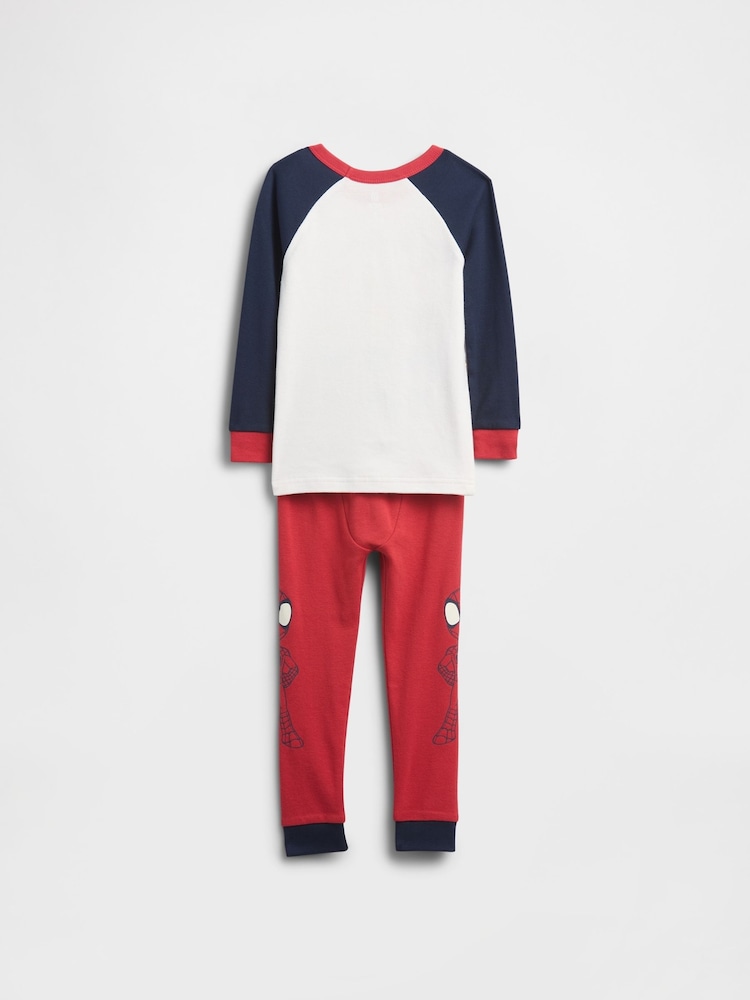 Gap Red/White/Navy Marvel Brushed Cotton Pyjama Set (6mths-5yrs) - Image 2 of 2