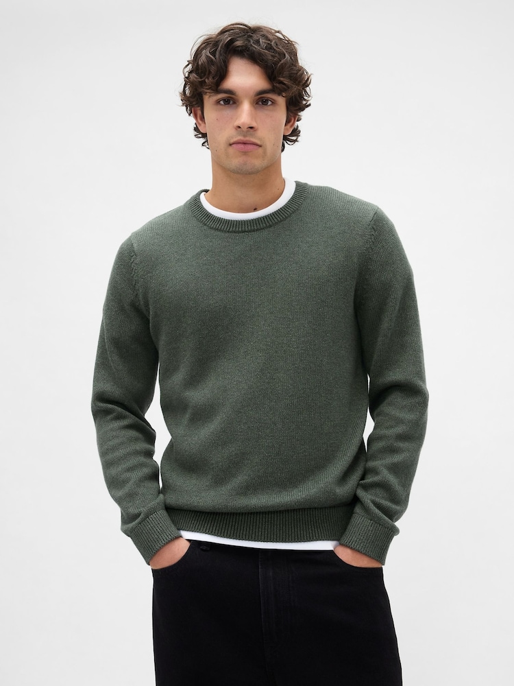 Gap Green Haze Classic Crew Neck Jumper - Image 1 of 4
