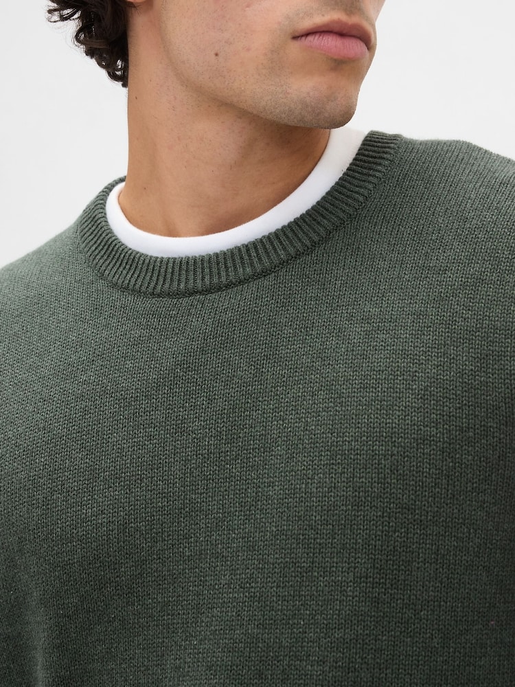 Gap Green Haze Classic Crew Neck Jumper - Image 4 of 4 Gap Green Haze Classic Crew Neck Jumper - Image 4 of 4