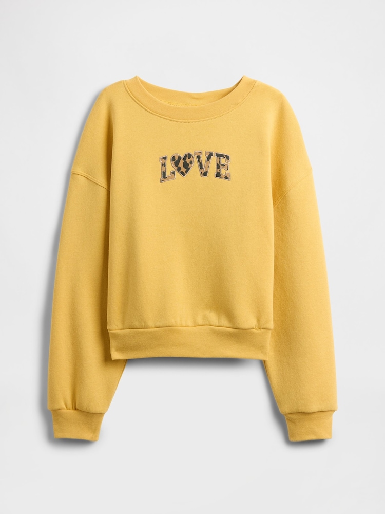 Gap Yellow Sweatshirt Oversized Crew Neck Sweatshirt (4-13yrs) (4-13yrs) - Image 1 of 3