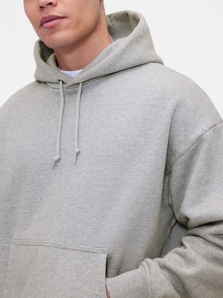 Gap Light Grey Extra Heavyweight French Terry Hoodie - Image 4 of 4