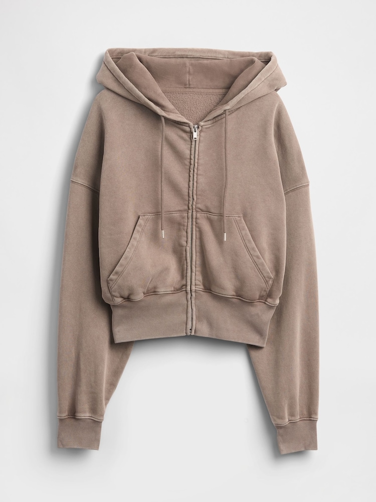 Gap Brown Vintage Soft Full Zip Wedge Hoodie - Image 1 of 1
