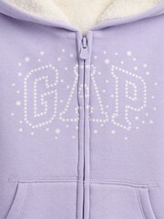 Gap Purple Logo Sherpa Lined Hoodie (6mths-5yrs) (6mths-5yrs) - Image 3 of 3