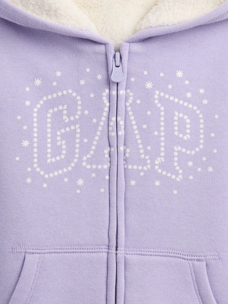 Gap Purple Logo Sherpa Lined Hoodie (6mths-5yrs) (6mths-5yrs) - Image 3 of 3