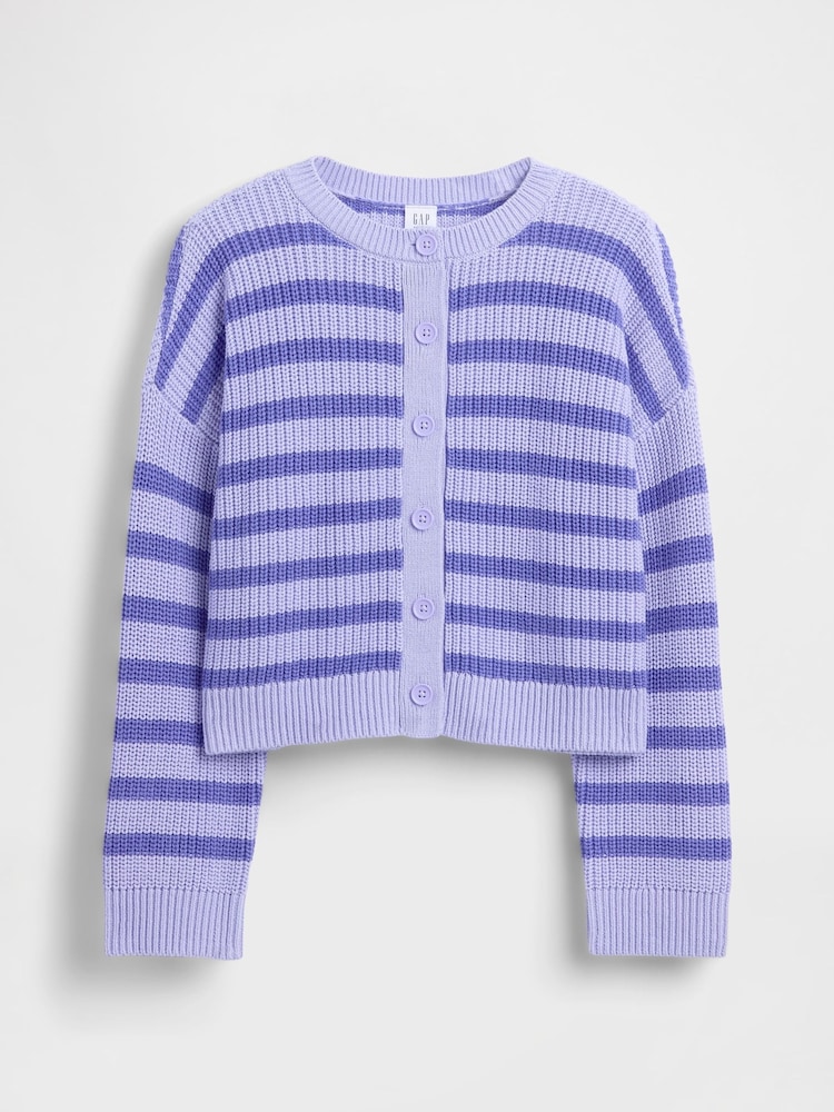 Gap Purple Stripe Oversized Cardigan (4-13yrs) (4-13yrs) - Image 5 of 5
