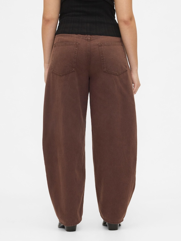 Buy Gap Brown High Waisted UltraSoft Crossover Barrel Jeans from