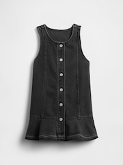 Gap Black Denim Peplum Hem Dress (6mths-5yrs) (6mths-5yrs) - Image 2 of 3