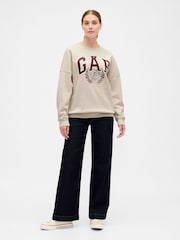 Gap Cream Oversized Graphic Sweatshirt - Image 3 of 4