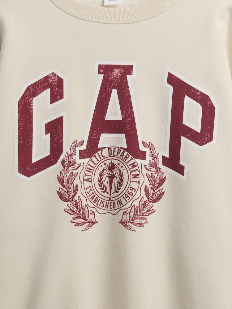 Gap Cream Oversized Graphic Sweatshirt - Image 4 of 4