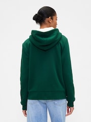 Gap Green Relaxed Logo Sherpa-Lined Zip Hoodie - Image 2 of 4