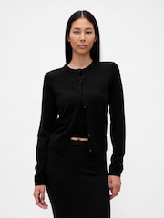 Gap Black Soft Touch Crop Cardigan - Image 1 of 4