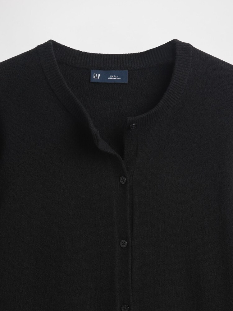Gap Black Soft Touch Crop Cardigan - Image 4 of 4