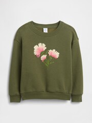 Gap Green Oversized Graphic Sweatshirt (6mths-5yrs) (6mths-5yrs) - Image 1 of 3