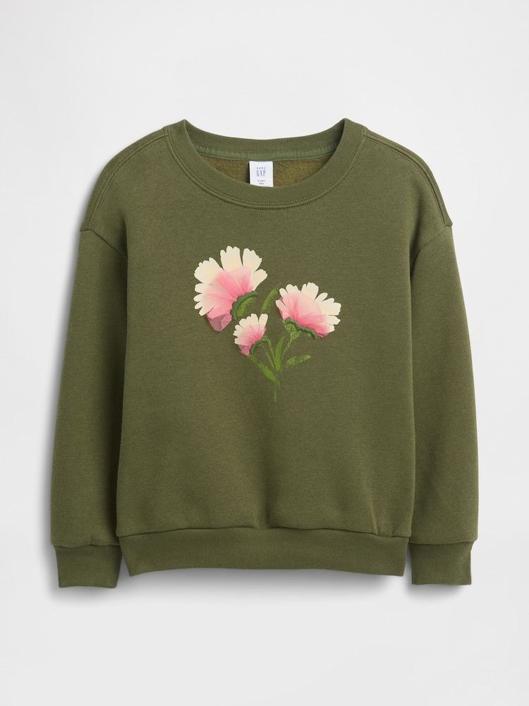Gap Green Oversized Graphic Sweatshirt (6mths-5yrs) (6mths-5yrs) - Image 1 of 3