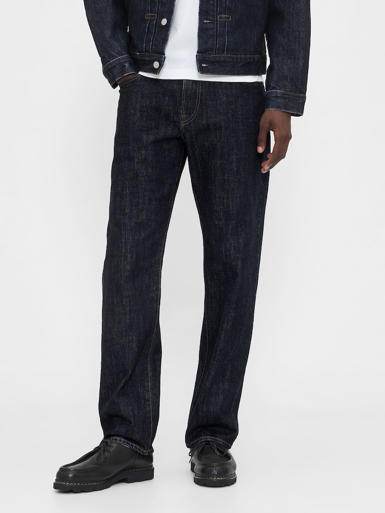 Gap Dark Wash Blue Relaxed Straight Jeans - Image 1 of 5