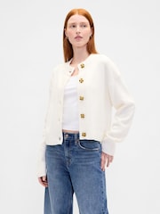 Gap White CashSoft Oversized Chunky Cardigan - Image 1 of 4