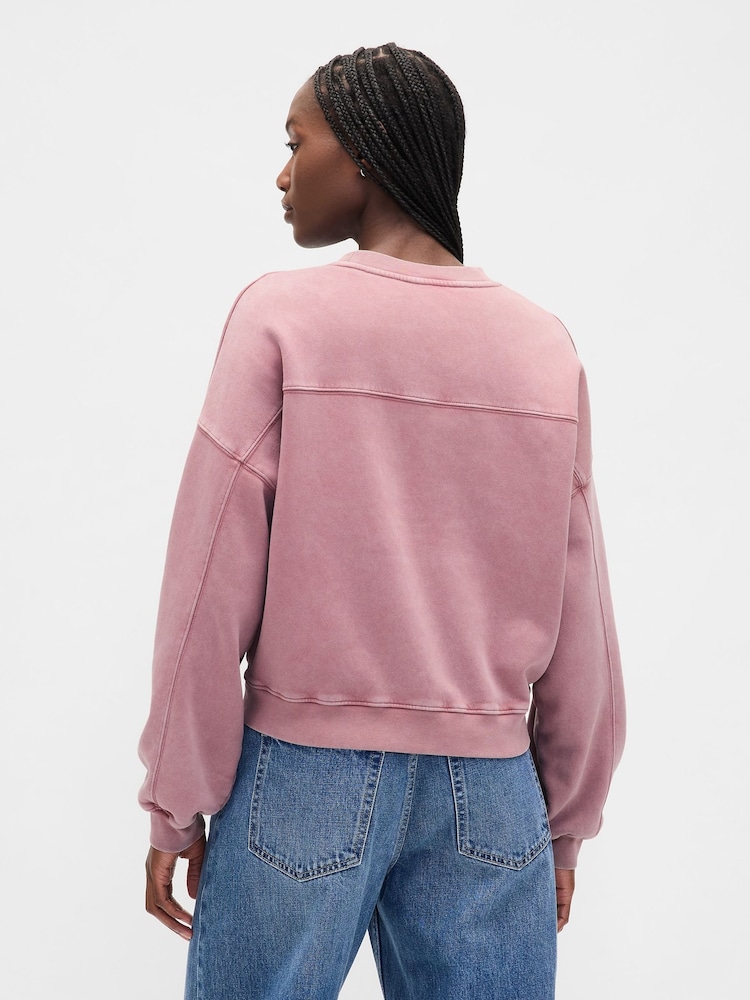 Gap Pink Vintage Soft Wedge Crewneck Sweatshirt - Image 2 of 4