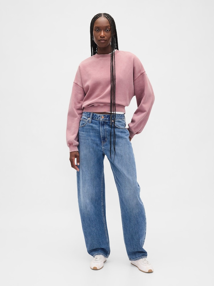 Gap Pink Vintage Soft Wedge Crewneck Sweatshirt - Image 4 of 4