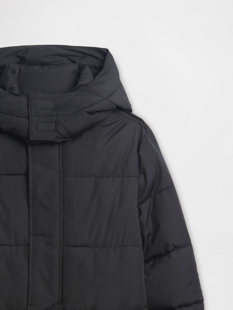 Gap Black Longline Parka Jacket (4-13yrs) - Image 3 of 3