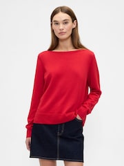 Gap Red Bella Boat Neck Jumper - Image 1 of 5