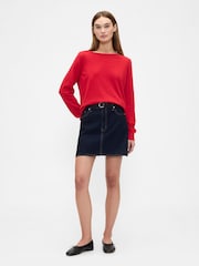 Gap Red Bella Boat Neck Jumper - Image 3 of 5
