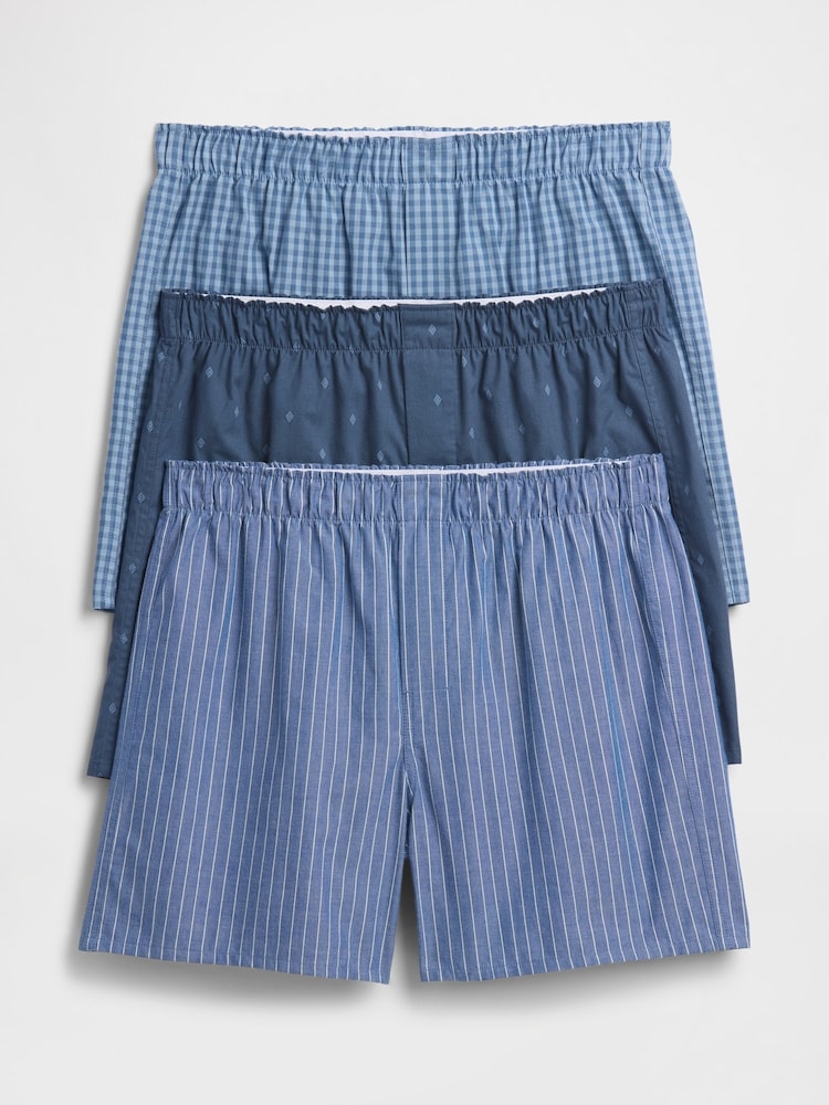 Gap Blue 4" Boxers 3 Pack - Image 1 of 1