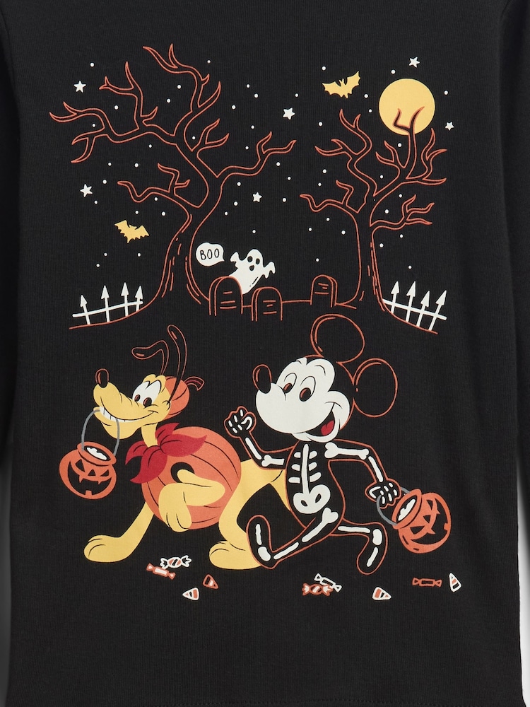 Gap Black Disney Mickey Mouse Halloween Pyjama Trouser Set (6mths-5yrs) (6mths-5yrs) - Image 3 of 3