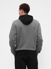 Gap Grey Relaxed Logo Colourblock Hoodie - Image 2 of 4